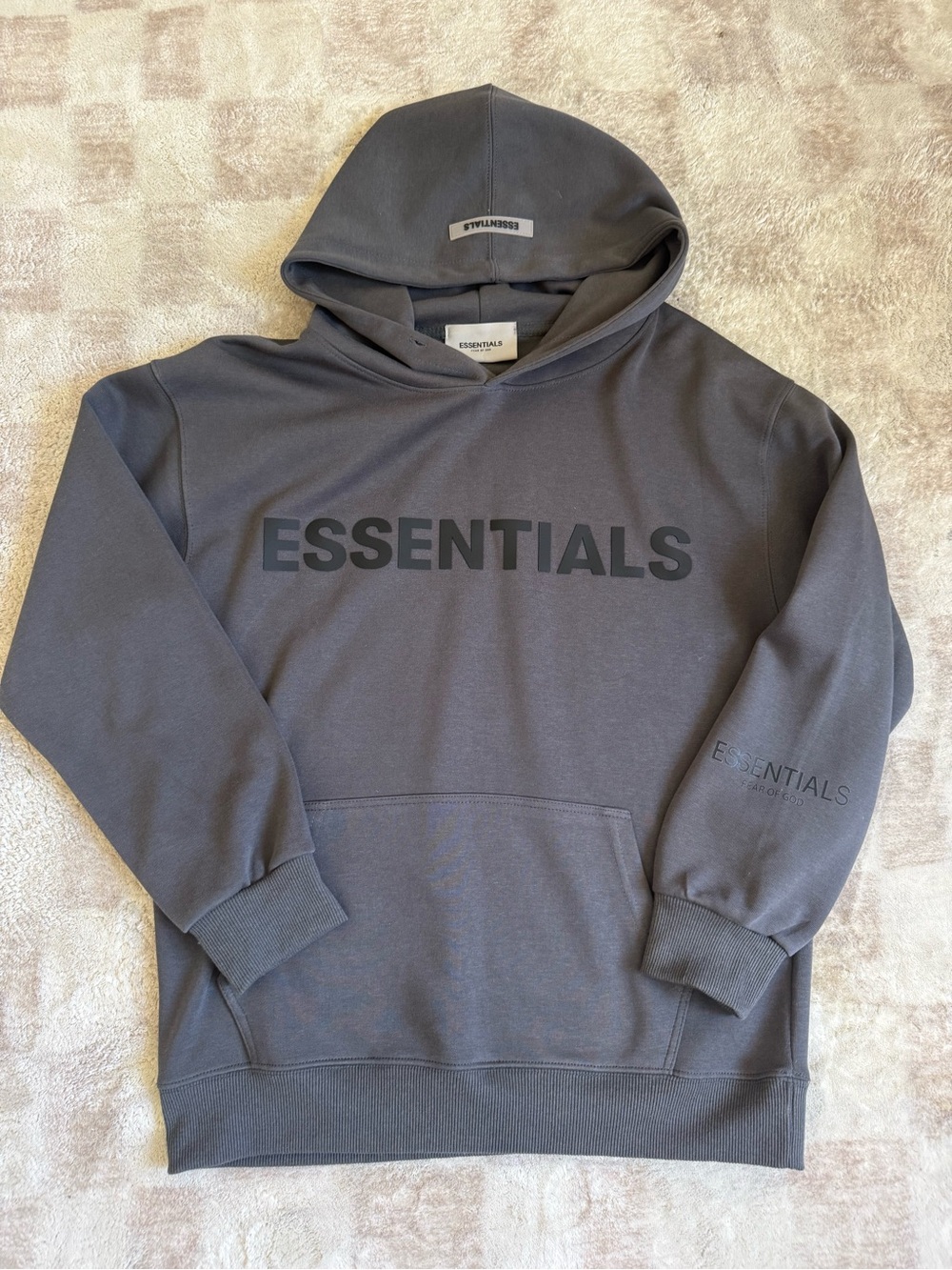 Real Essentials Gray Logo Hoodie